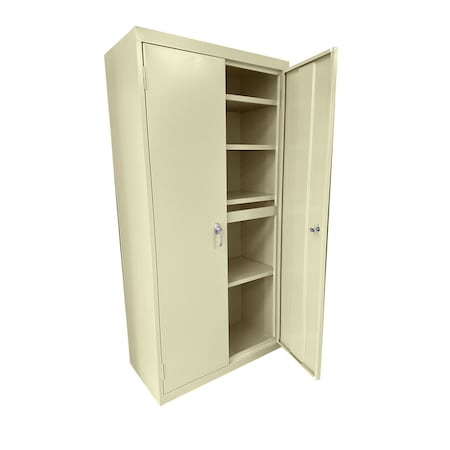 Steel Cabinets Usa Storage Cabinet, 72 in H, 36 in W, Tropic Sand, 4 Shelves UA-361872-TS